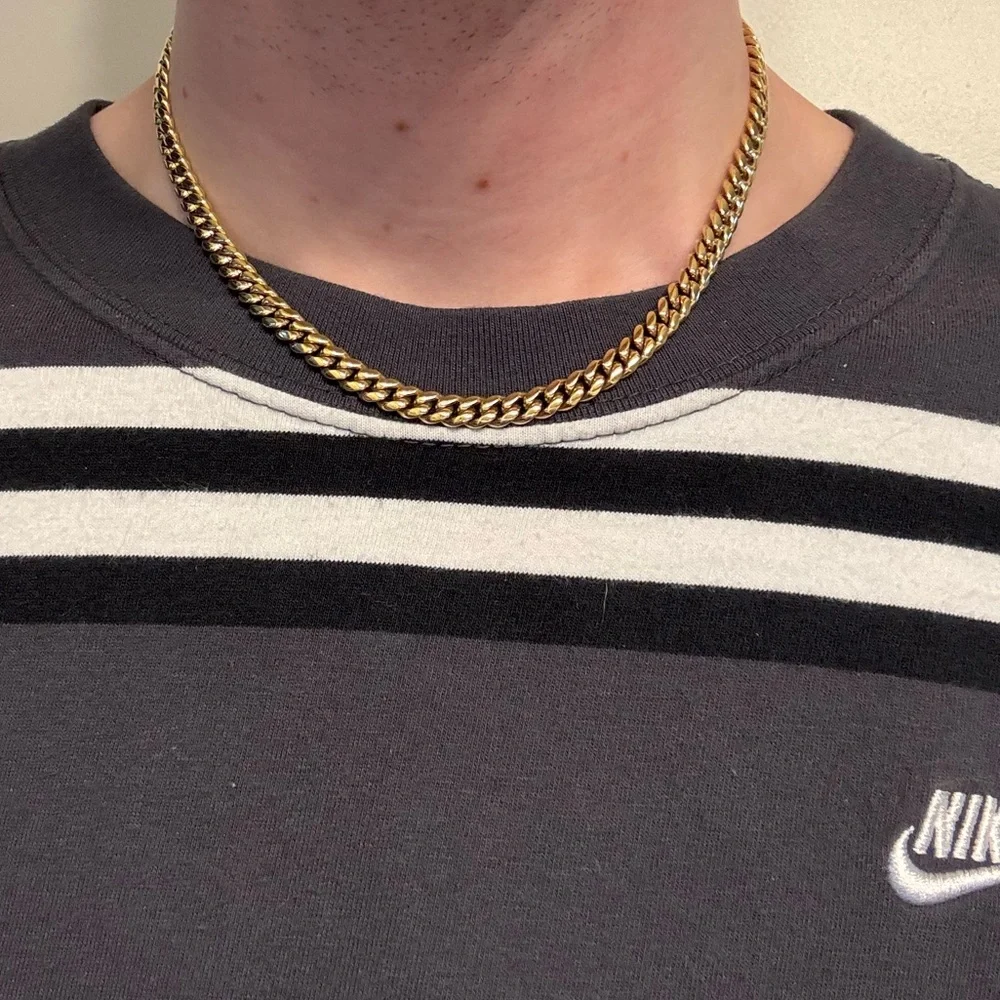 Gld 6mm Cuban Chain, Size 16”